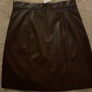 Brown banana republic leather skirt